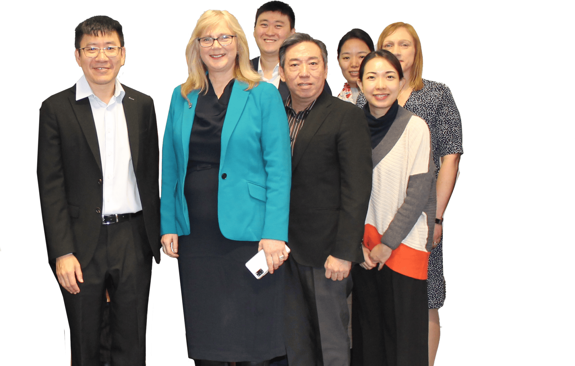 SCQFP chief executive Pauline Radcliffe with a group of delegate from Singapore who were attending the Glasgow office as part of a study visit