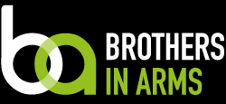 Brothers in arms black, green and white logo