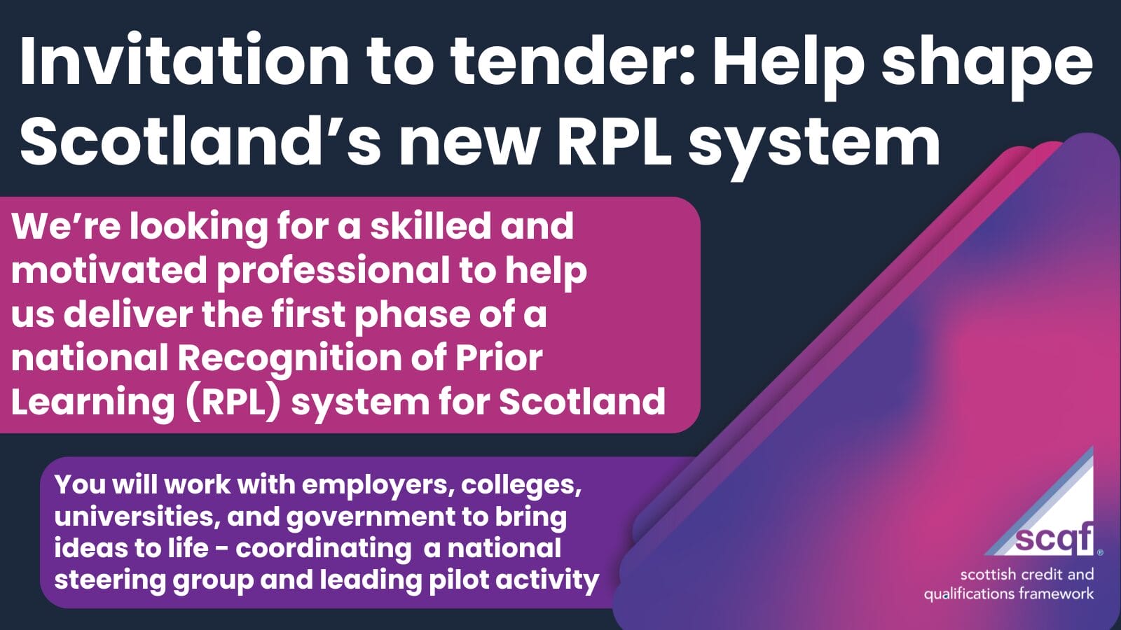 RPL tender promotional graphic