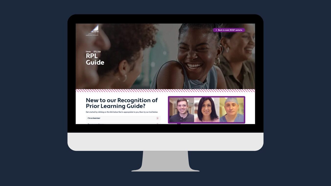 RPL Hub front page featured on a desktop PC screen